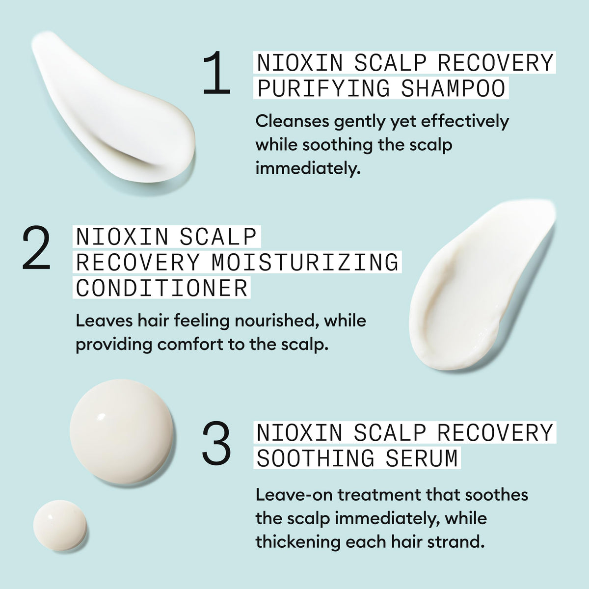 NIOXIN kit on bathroom shelf suggesting daily scalp-care routine at home