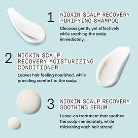 NIOXIN kit on bathroom shelf suggesting daily scalp-care routine at home