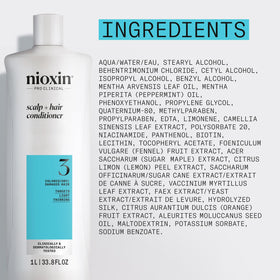 NIOXIN on bathroom shelf in lifestyle scene suggesting daily routine
