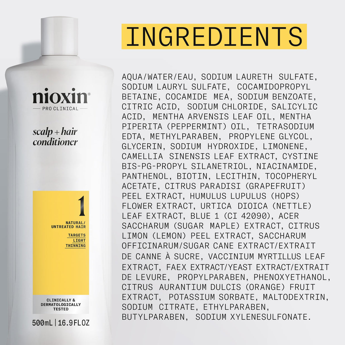 NIOXIN in bathroom lifestyle shot showing daily routine benefit