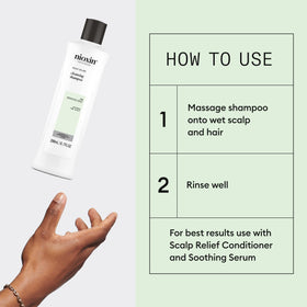 NIOXIN bottle in shower showing practical in-shower use benefit