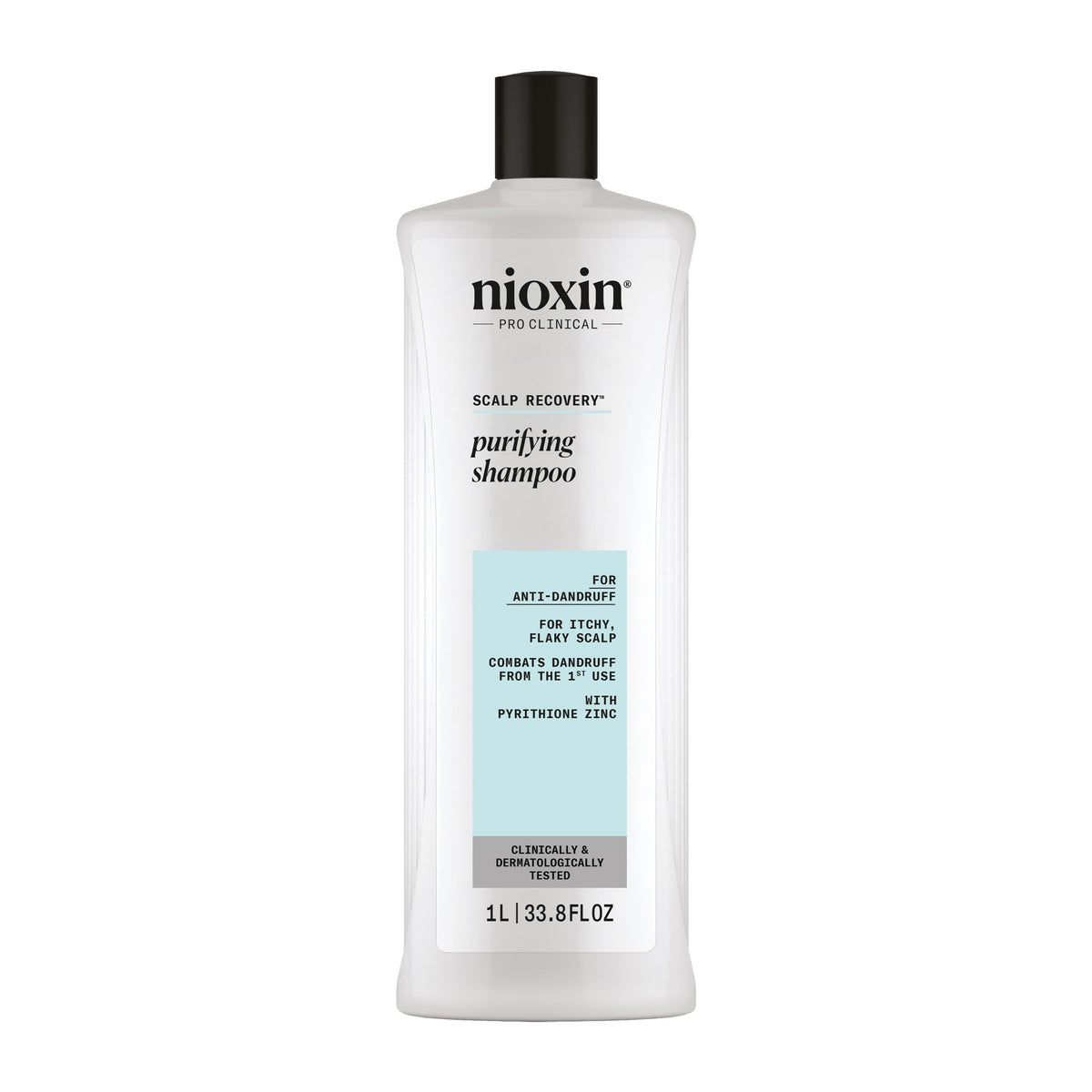 Nioxin bottle front packaging showing product and benefits