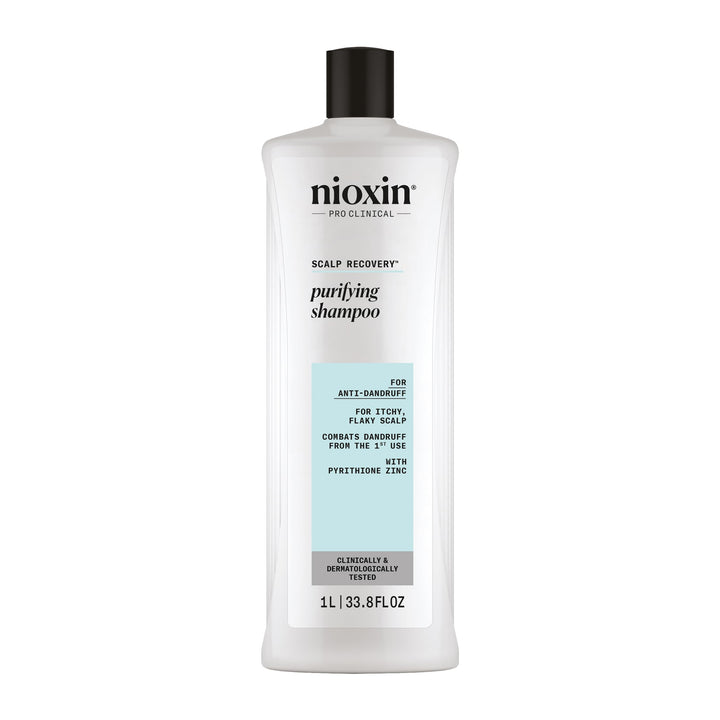 Nioxin bottle front packaging showing product and benefits