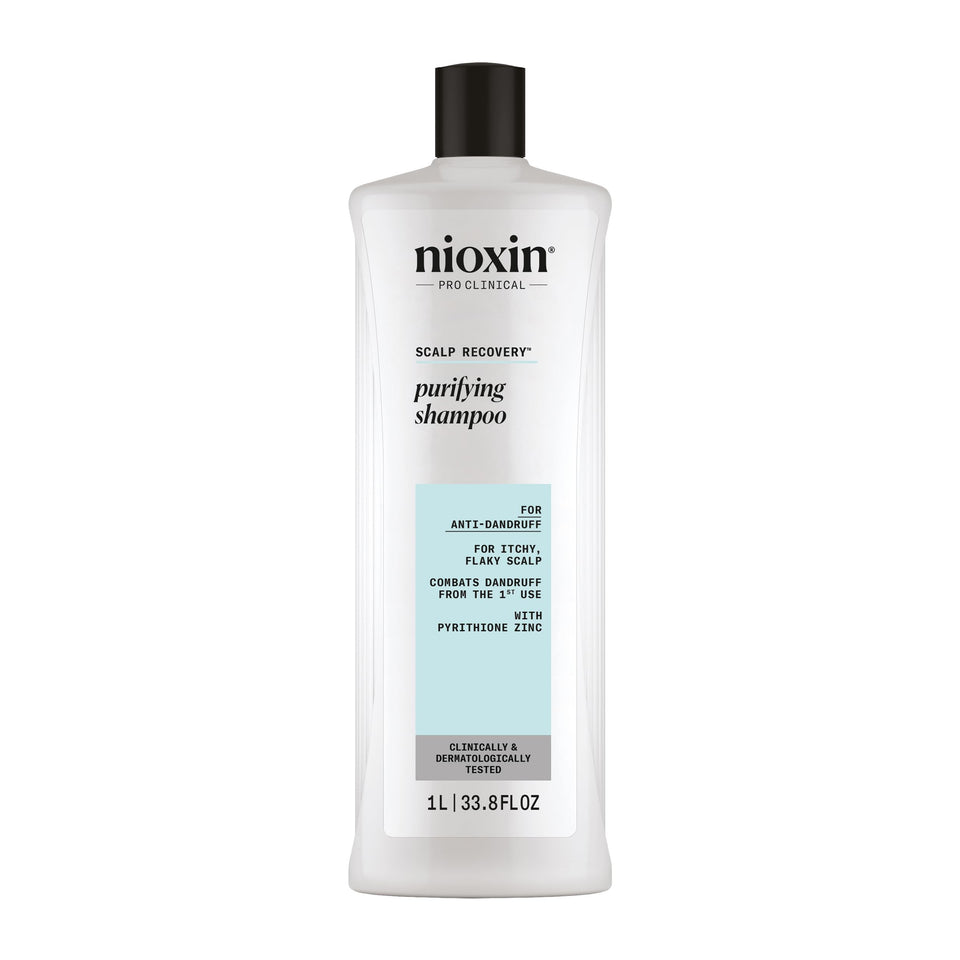 Nioxin bottle front packaging showing product and benefits