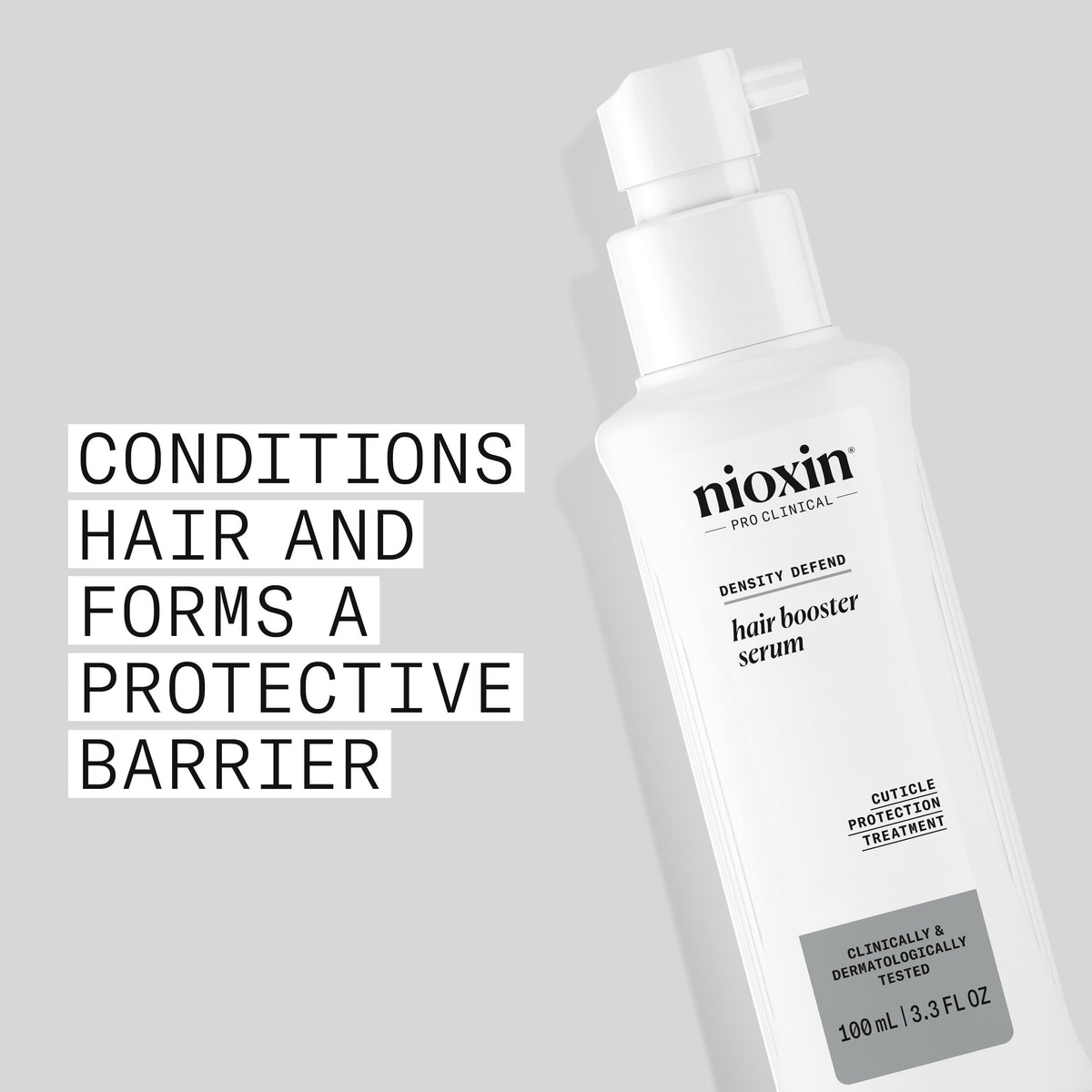 Nioxin dropper dispensing serum, demonstrates precise targeted application benefit