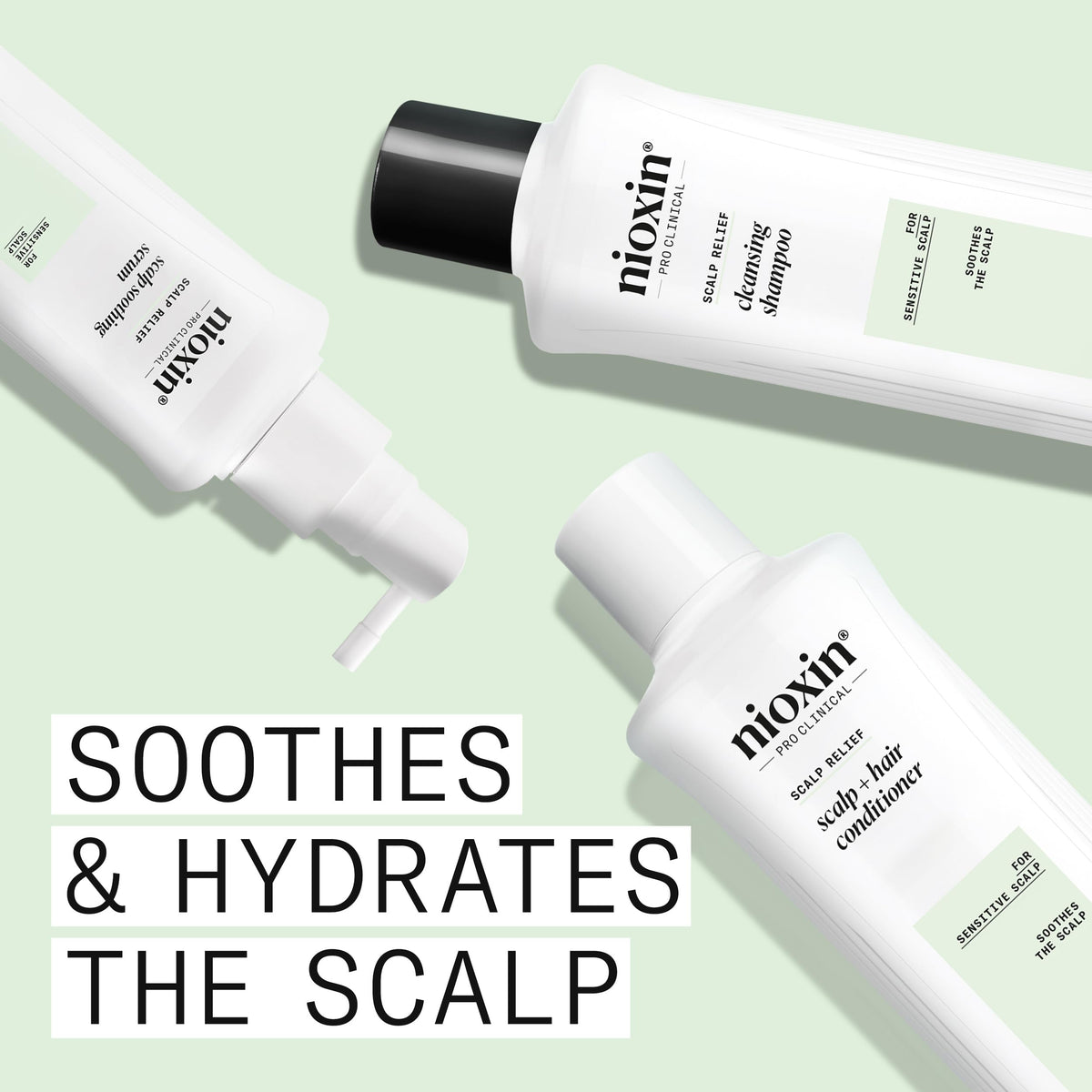 NIOXIN shampoo lather texture illustrating gentle foam cleaning