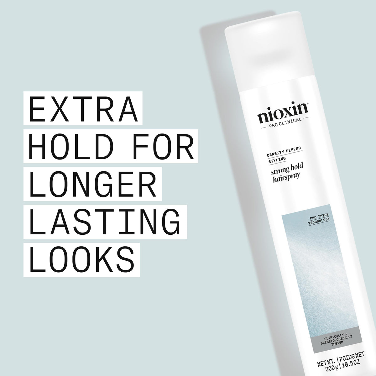 NIOXIN spray nozzle close-up demonstrating precise application