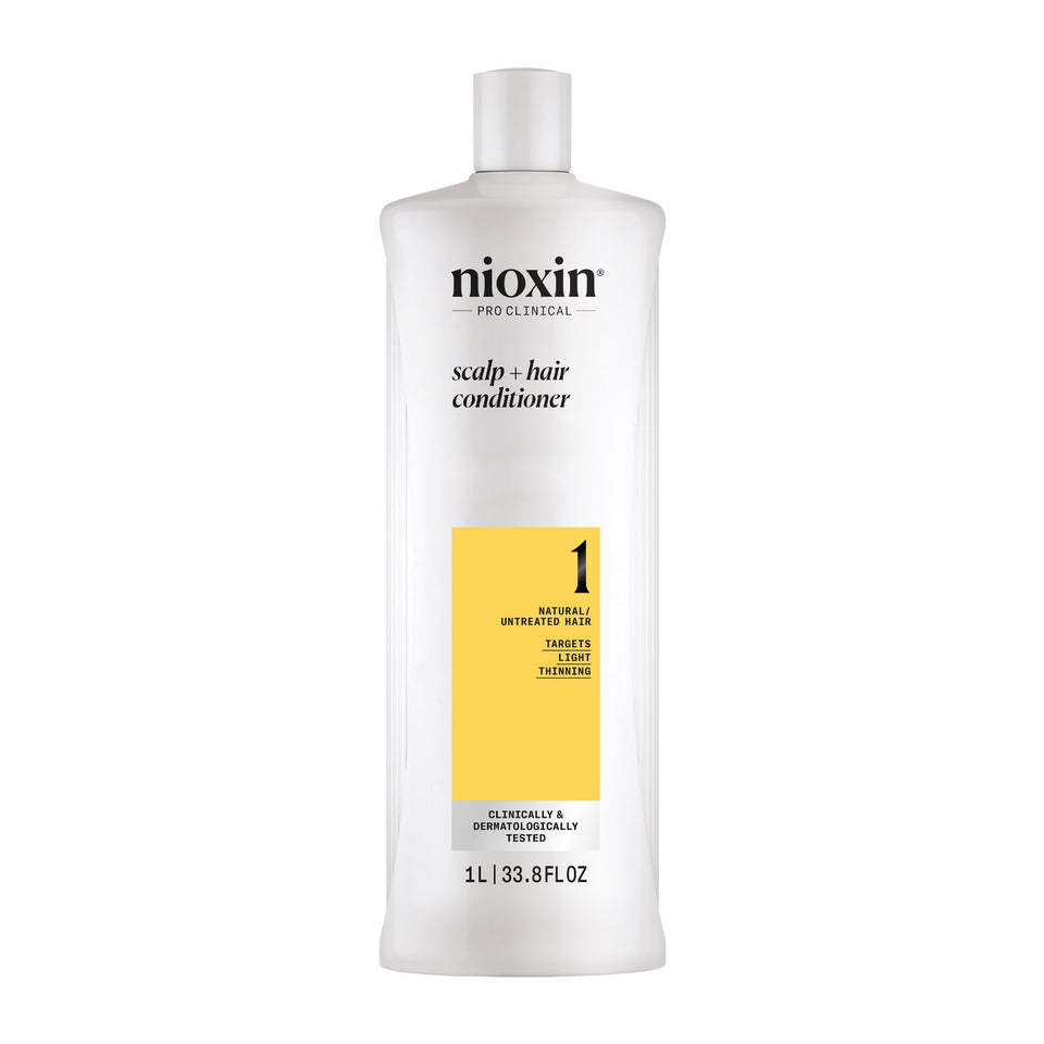 nioxin front bottle showing System 1 label and size benefit