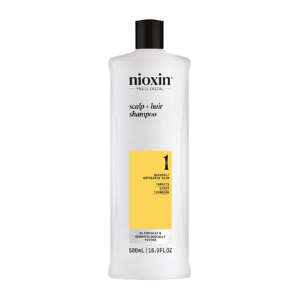 NIOXIN front packaging showing product and benefit of thickening
