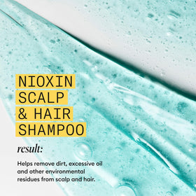 Nioxin label ingredients focus highlighting niacinamide and biotin benefits