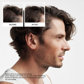 NIOXIN back label close-up showing ingredients and directions benefit