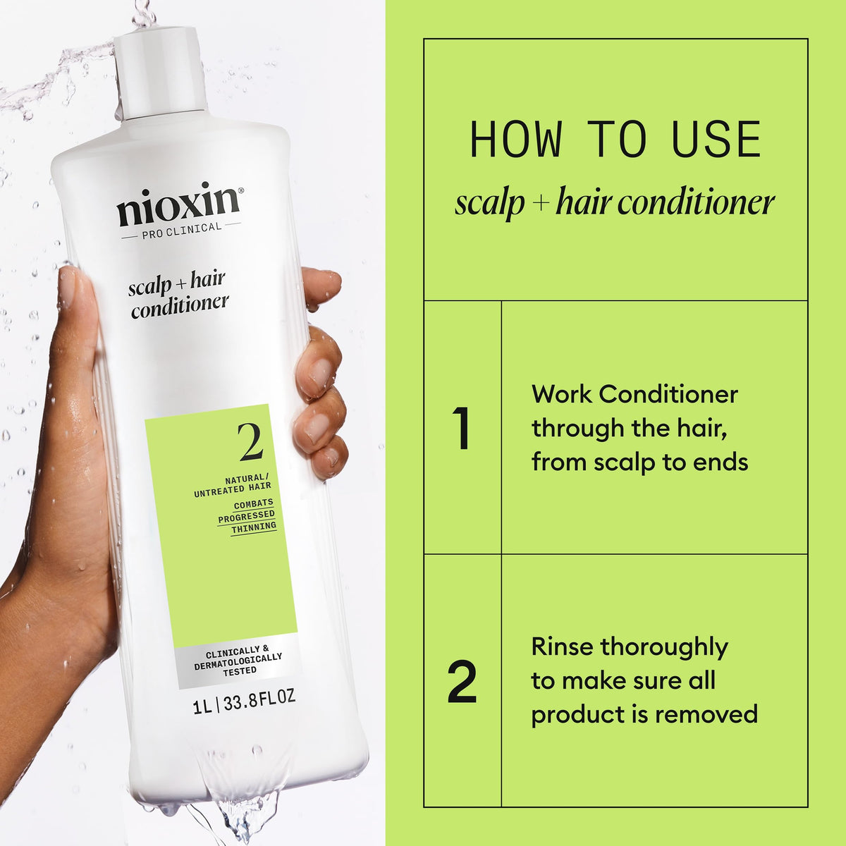 NIOXIN System 2 conditioner and shampoo paired for regimen