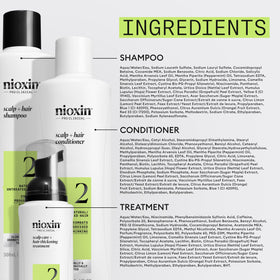 Nioxin system 2 on bathroom shelf suggesting easy daily routine