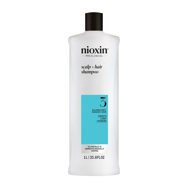 NIOXIN front bottle showing product branding and size for easy recognition and confidence