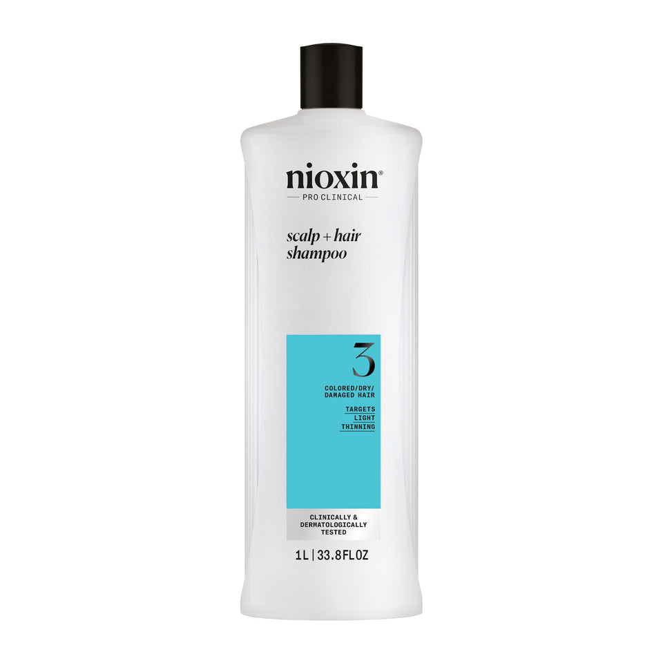 NIOXIN front bottle showing product branding and size for easy recognition and confidence