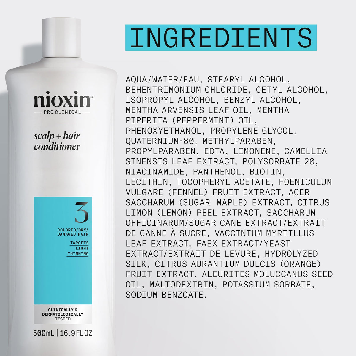 NIOXIN on bathroom shelf lifestyle image suggesting professional salon-quality benefit