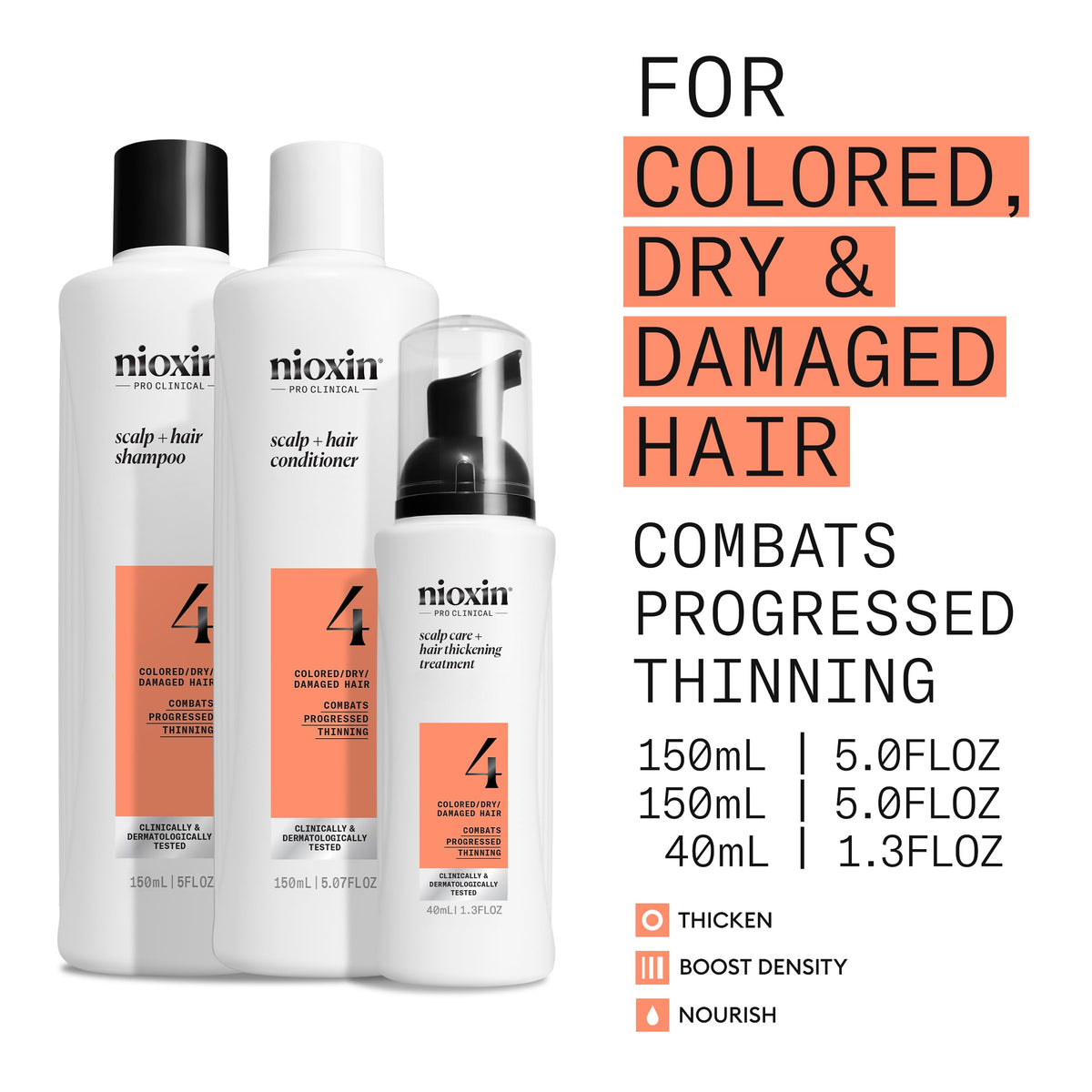 Nioxin System 4 conditioner cream close-up for lightweight moisture