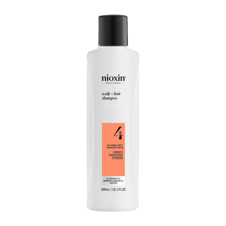 Nioxin System 4 front bottle showing professional packaging and color protection