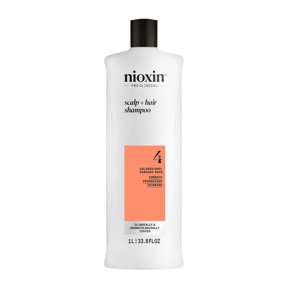 Nioxin front bottle showing label and product benefits for fuller hair