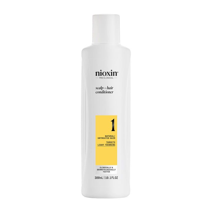 Nioxin front bottle showing product size and branding for easy identification
