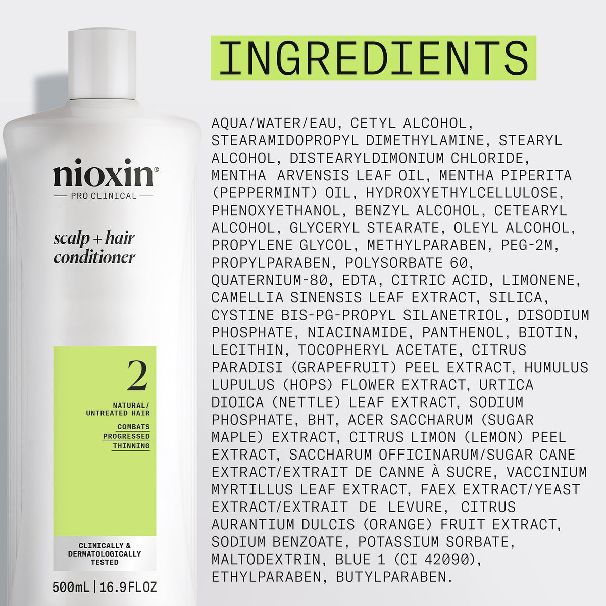 Nioxin bottle staged in bathroom conveying professional routine