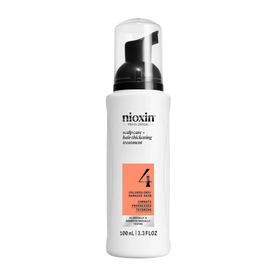 Nioxin System 4 front packaging showing bottle and branding for visible thickening