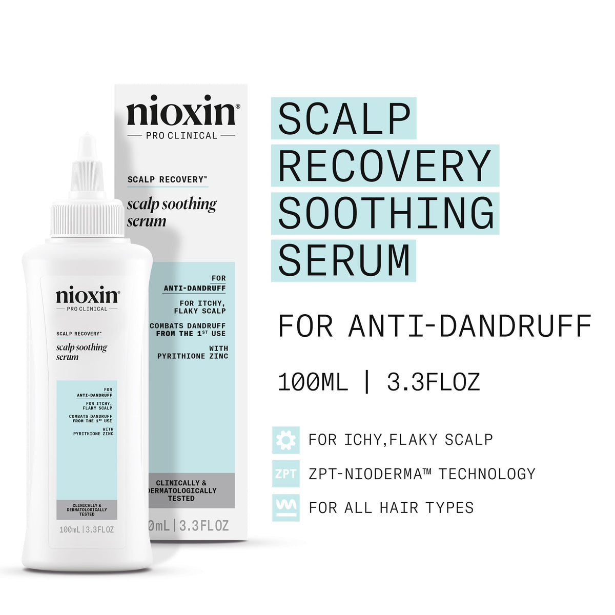 Nioxin serum drop on skin displaying lightweight texture and quick absorption