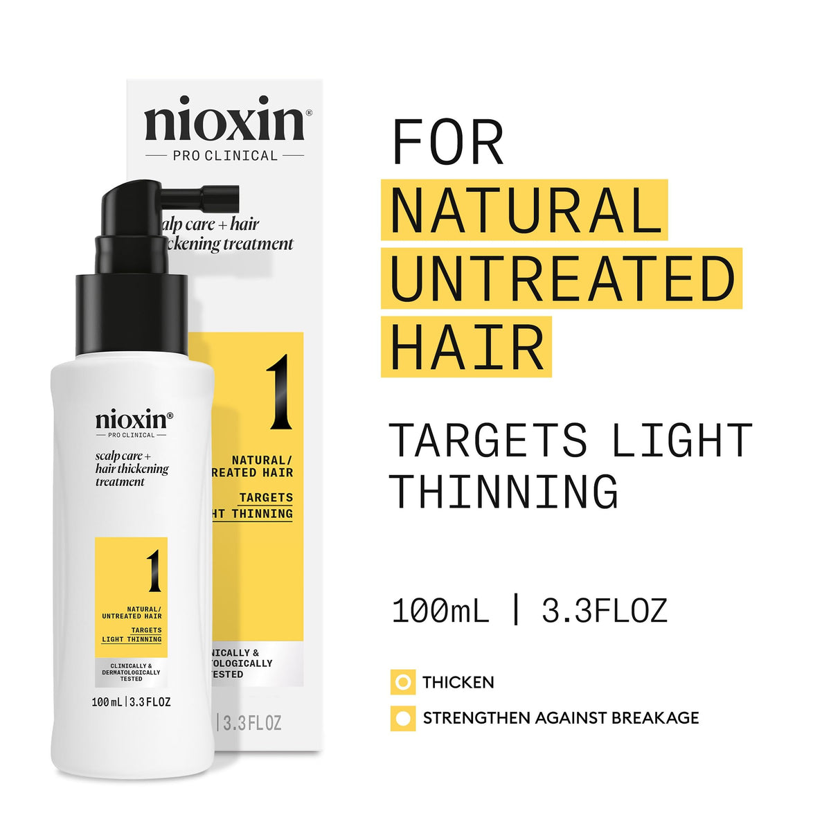 NIOXIN serum texture pouring to show lightweight, non-greasy finish
