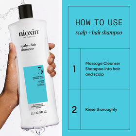 Nioxin shampoo lather texture demonstrating deep-cleansing benefit