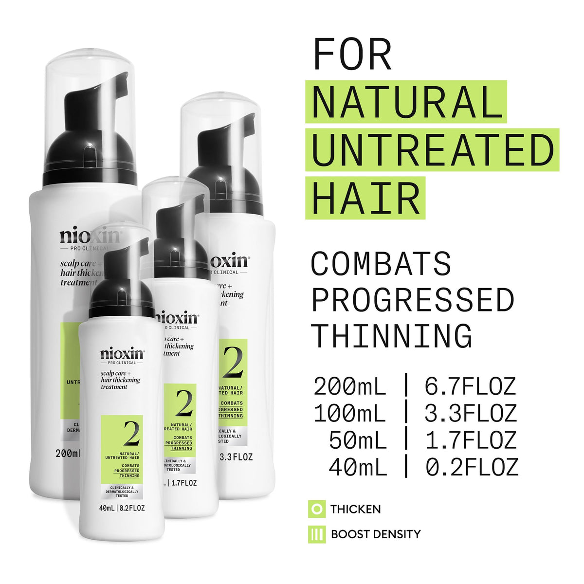 NIOXIN treatment texture close-up showing lightweight formula benefit
