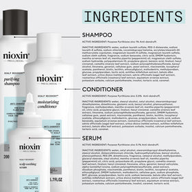 NIOXIN shampoo lather on wet hair illustrating deep cleansing action