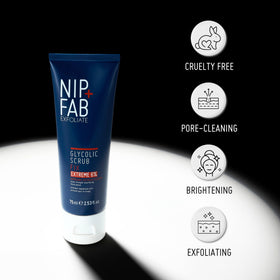 Close-up of microbead texture in Nip+Fab scrub, illustrating gentle physical polishing action