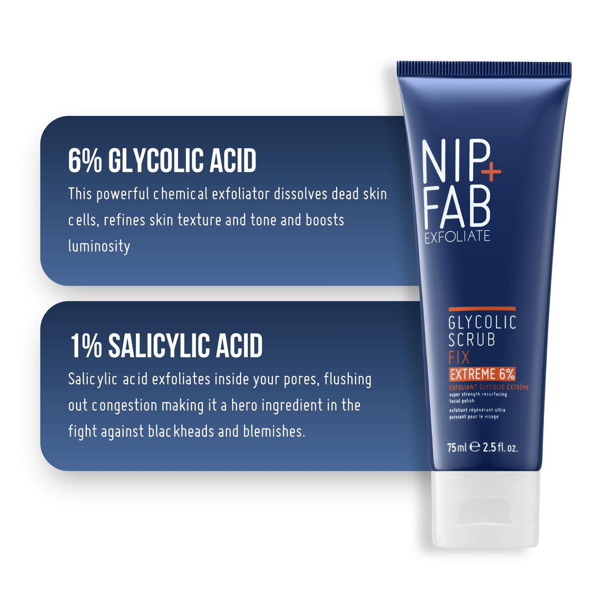 Creamy scrub being squeezed from tube showing consistency and visible exfoliating beads