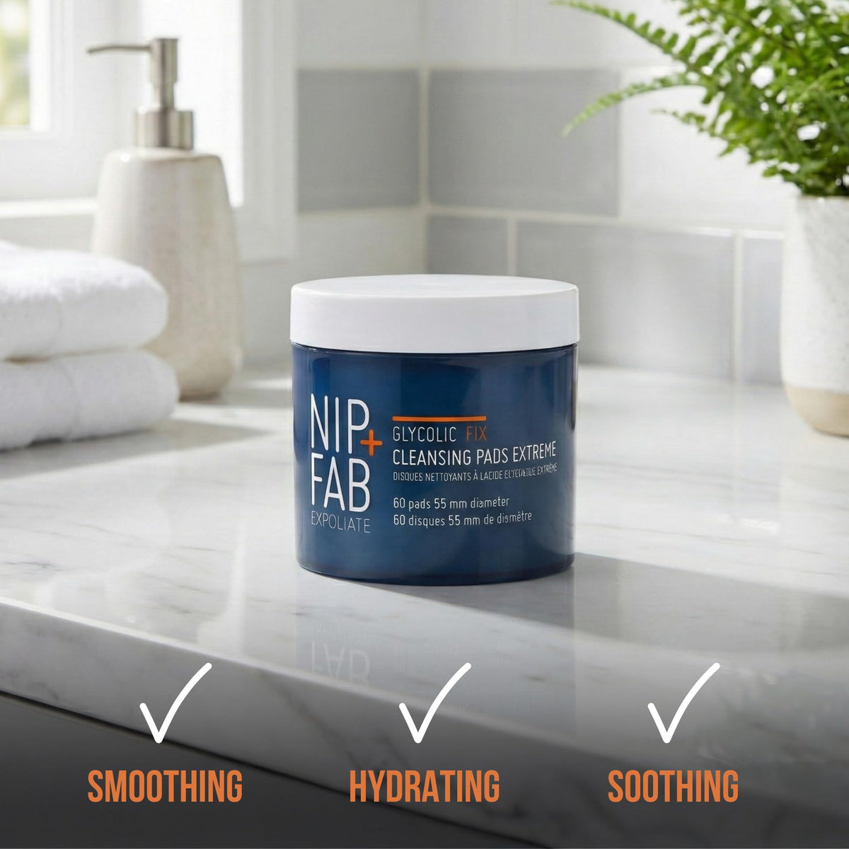 Close-up label of Nip+Fab ingredients for informed shoppers