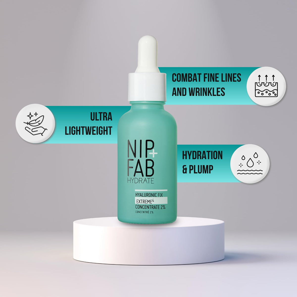 Nip+Fab 30ml bottle size comparison showing travel-friendly benefit
