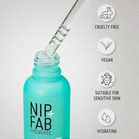 Nip+Fab dropper releasing drops to apply precise hydrating treatment