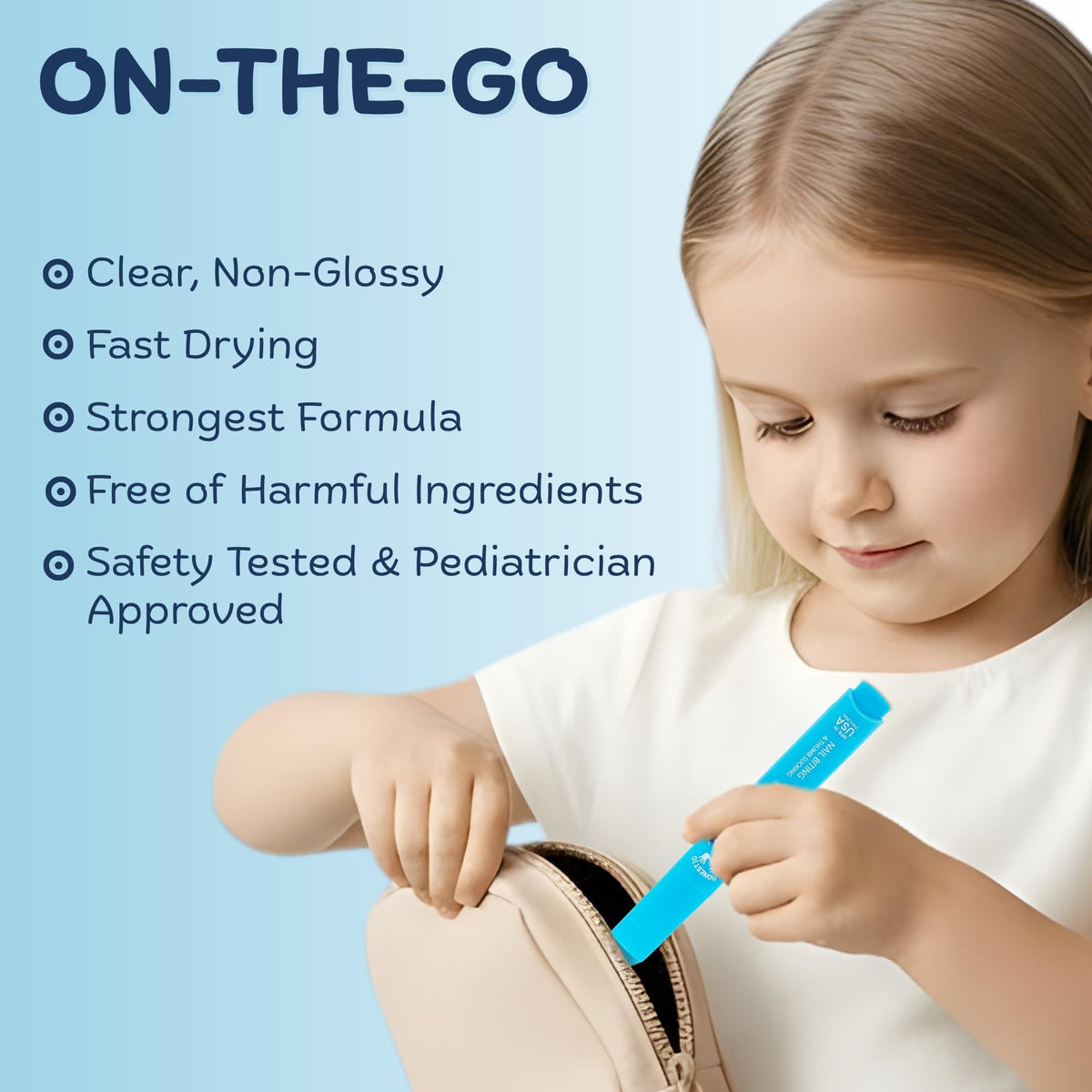 Nipit Honest10 being applied to a child's thumb to discourage sucking