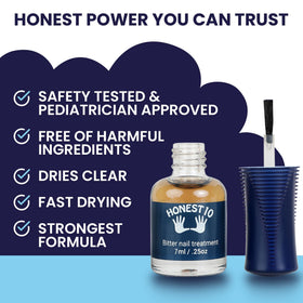 Nipit Honest10 brush applying clear polish to nails for easy use