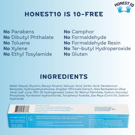 Nipit Honest10 ingredient label emphasizing pediatrician-approved formula
