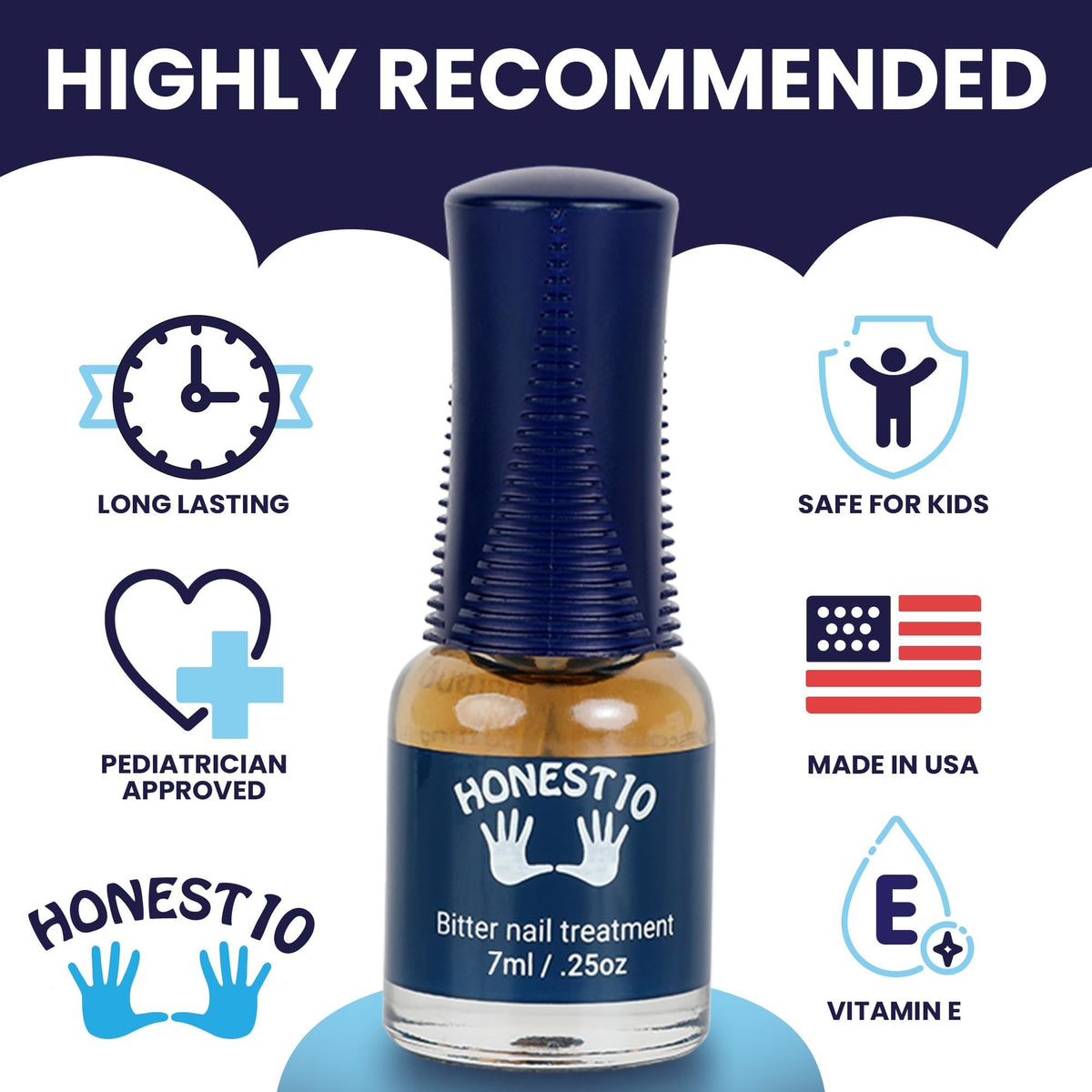 Nipit Honest10 vitamin E close-up highlighting nail-nourishing ingredient