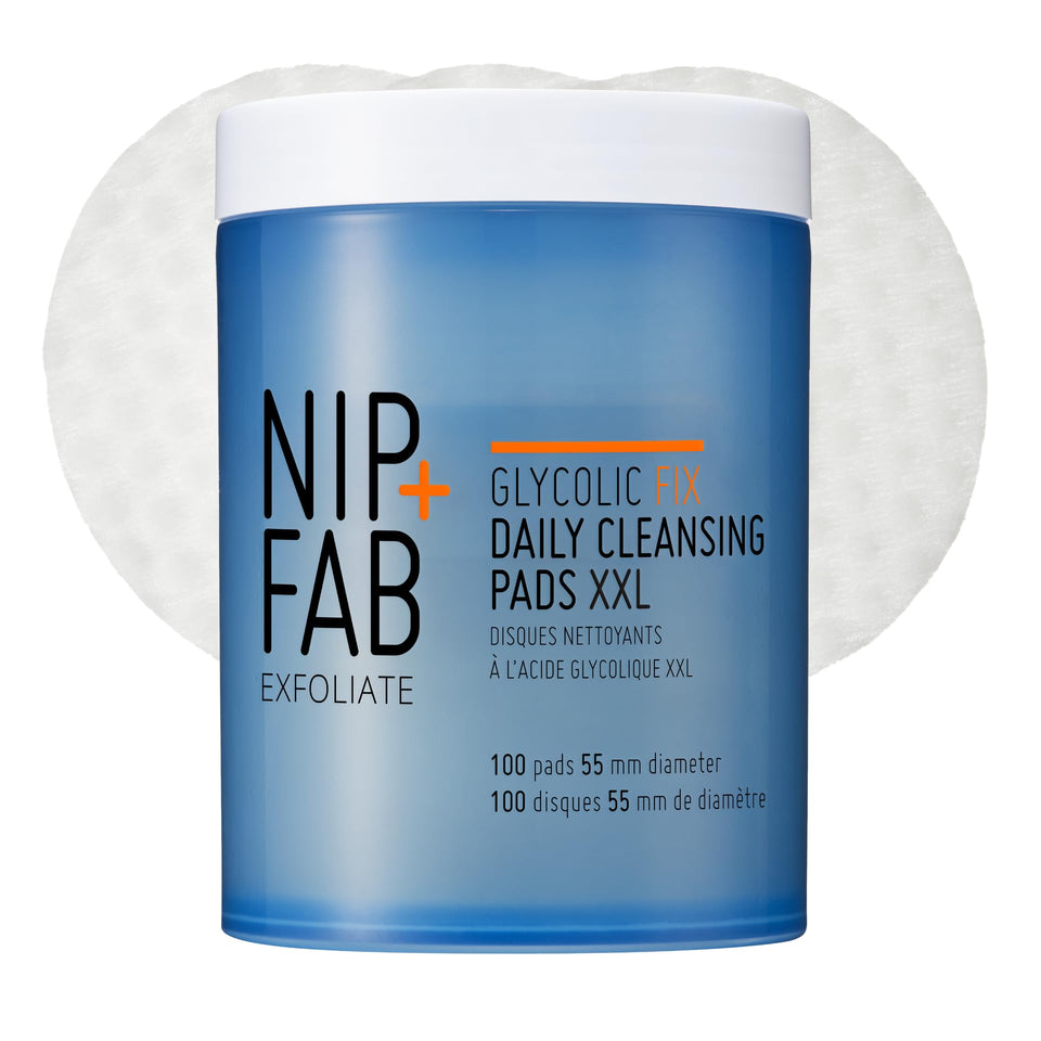 Nip+Fab front view of XXL tub showing product packaging and benefit