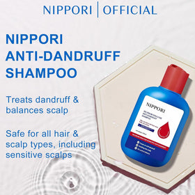 NIPPORI label close-up highlighting selenium sulfide ingredient and usage details