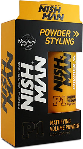 nishman P1 front packaging showing compact 20g bottle and label benefit