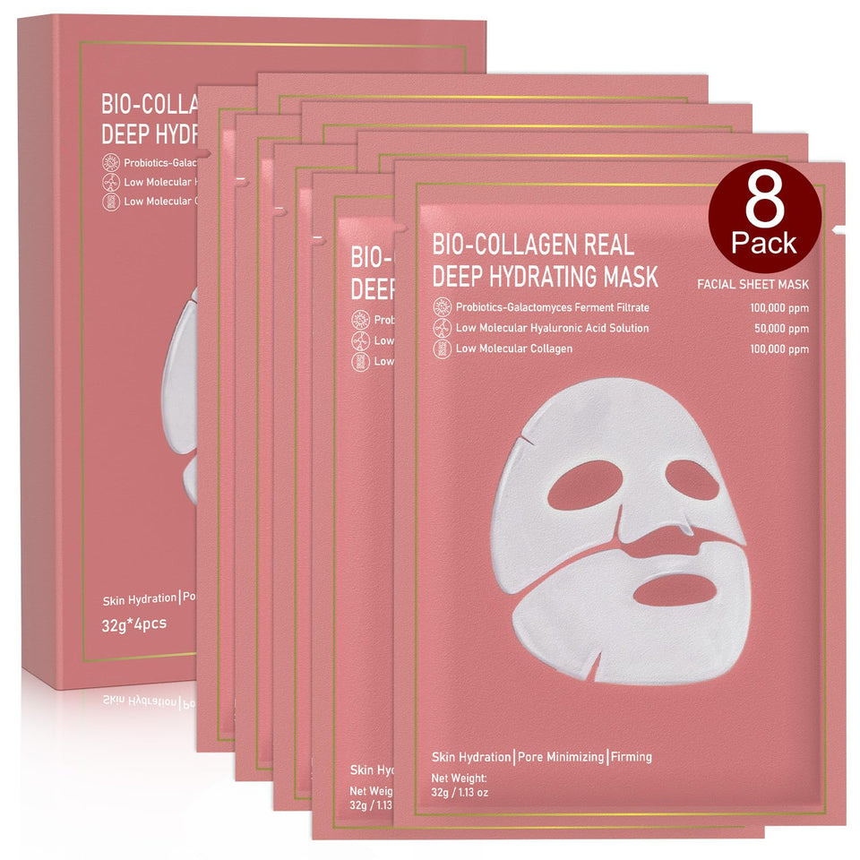 Nityrliv front packaging showing 8-pack and collagen mask benefits