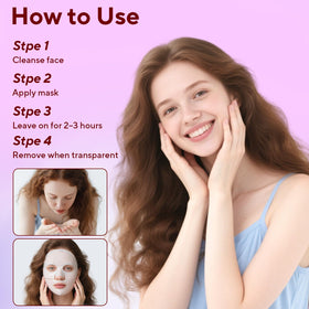 Nityrliv mask application showing ergonomic edges for full face adherence