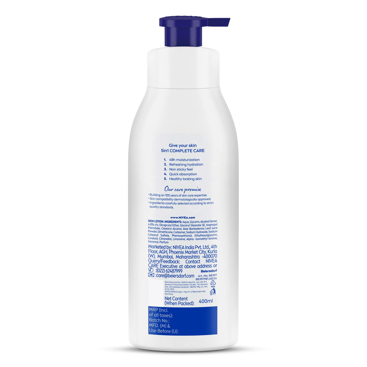 NIVEA aloe bottle on bathroom shelf showing everyday convenience and accessibility benefit