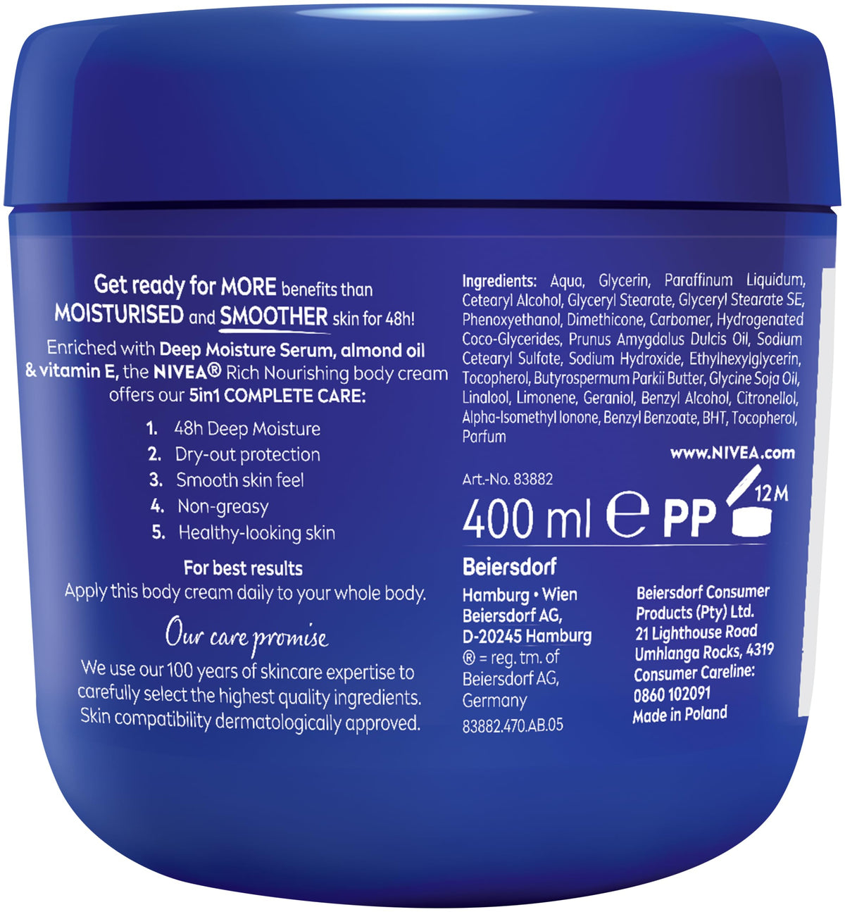 NIVEA on bathroom shelf lifestyle shot for daily routine benefit