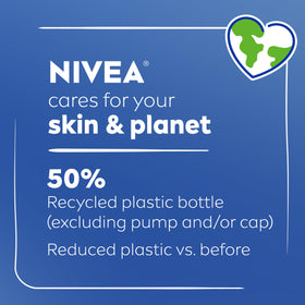 NIVEA pump bottle on bathroom counter showing daily routine convenience