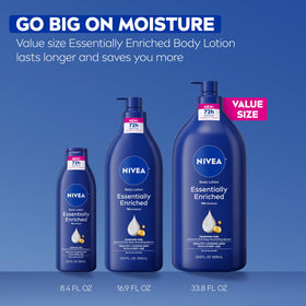 NIVEA pump bottle on bathroom shelf suggesting daily skincare routine