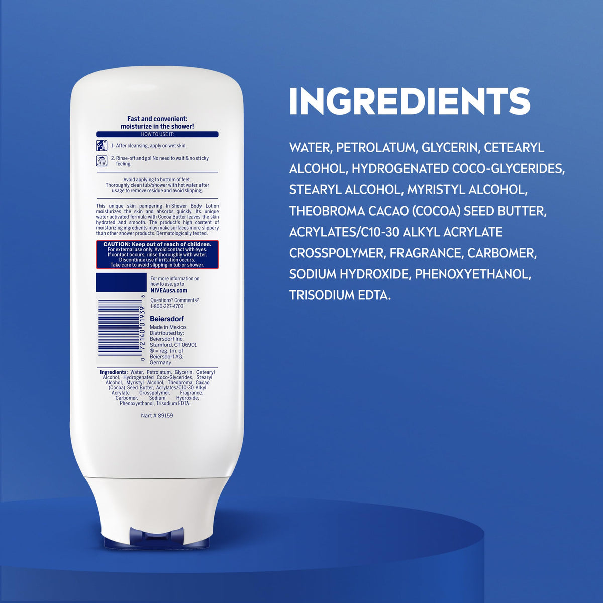 NIVEA on bathroom shelf with towel showing spa-like care and daily use